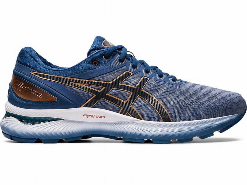 Tenis Para Correr Asics Comprar Online GEL NIMBUS 22 4E Hombre Grises