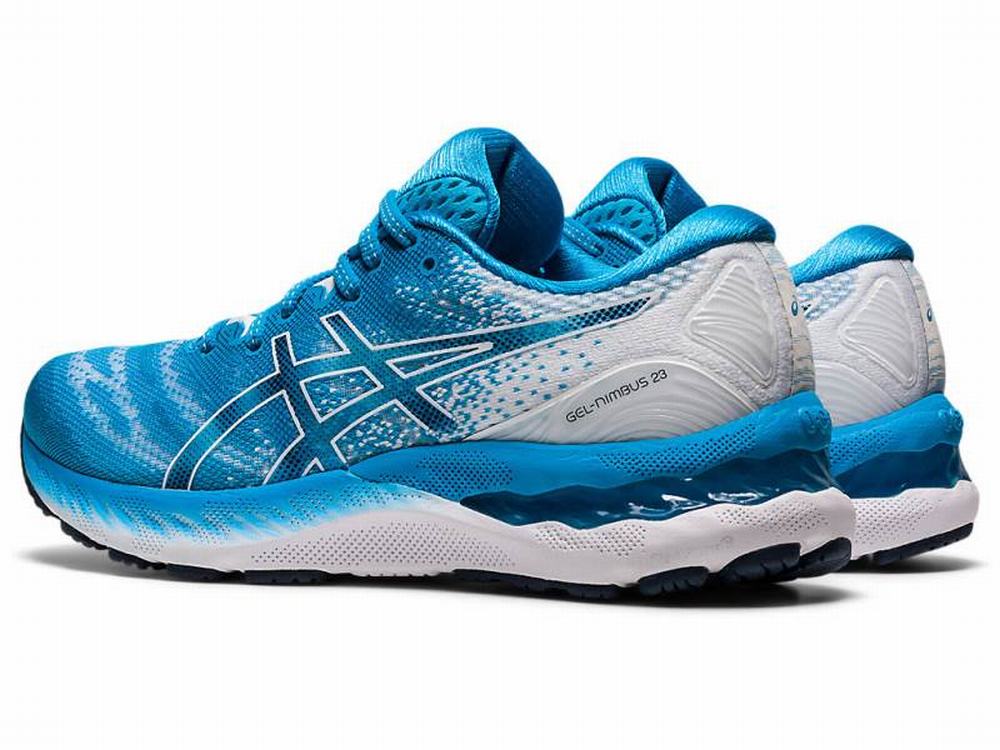 Tenis Para Correr Asics En Oferta GEL NIMBUS 23 Mujer Blancos