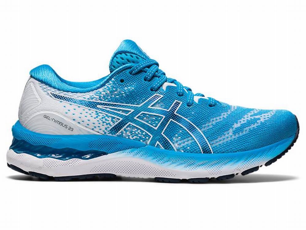 Tenis Para Correr Asics En Oferta GEL NIMBUS 23 Mujer Blancos