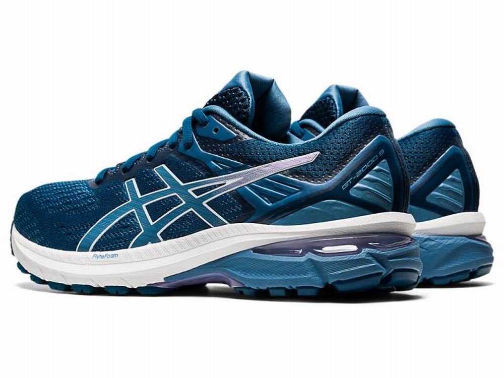Tenis Para Correr Asics Comprar GT 2000 9 D Mujer Azules Grises