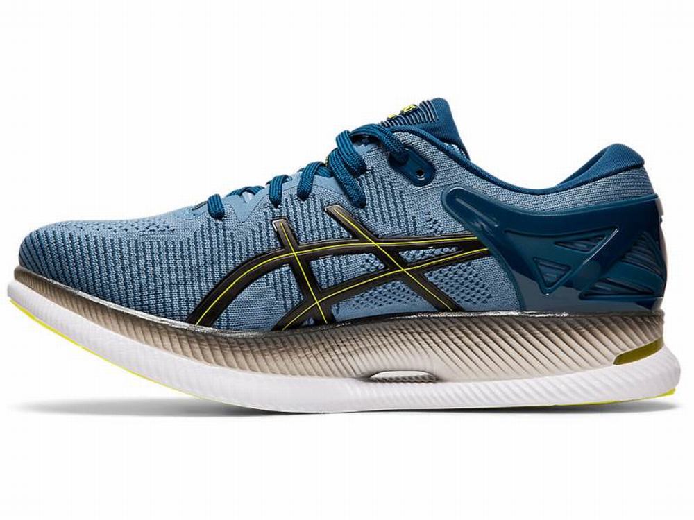 Tenis Para Correr Asics En Linea METARIDE Hombre Grises Negros
