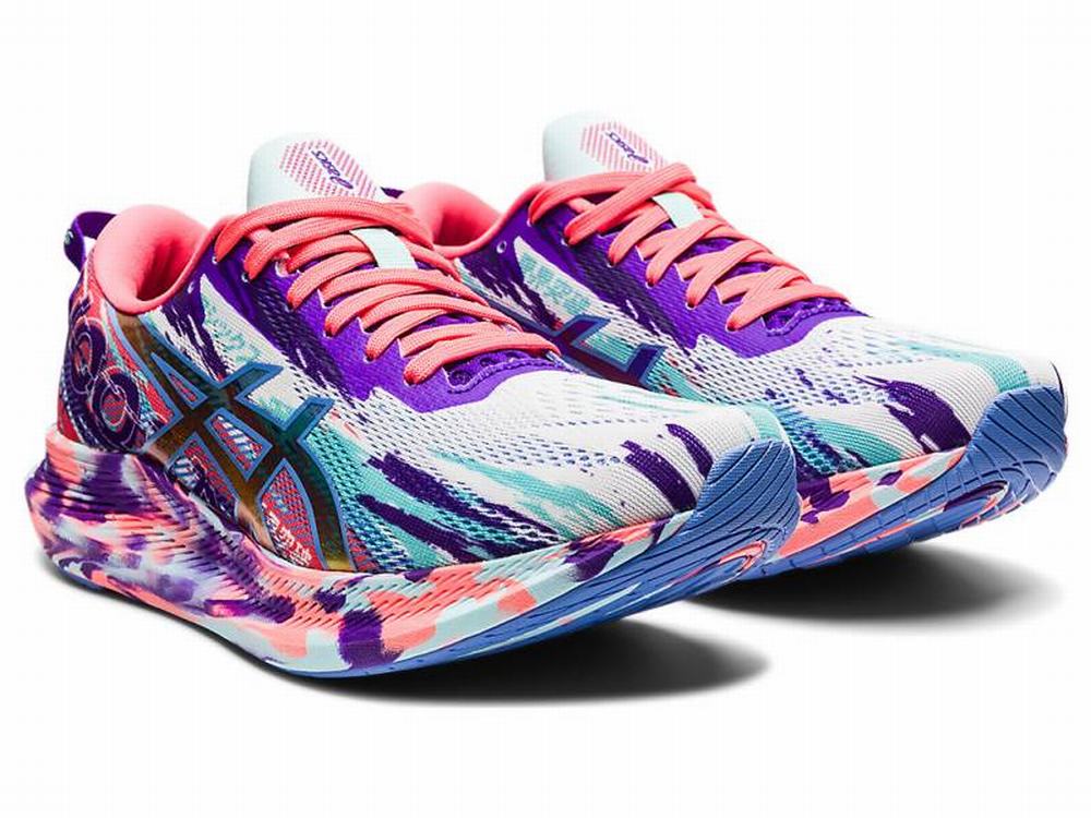 Tenis Para Correr Asics Ofertas NOOSA TRI 13 Mujer Blancos Azules